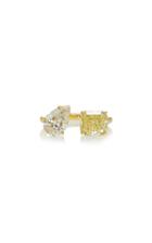 Jemma Wynne One Of A Kind White And Canary Diamond Open Ring