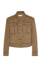 Moda Operandi Tory Burch Twill Striped Cotton Blazer Size: 00