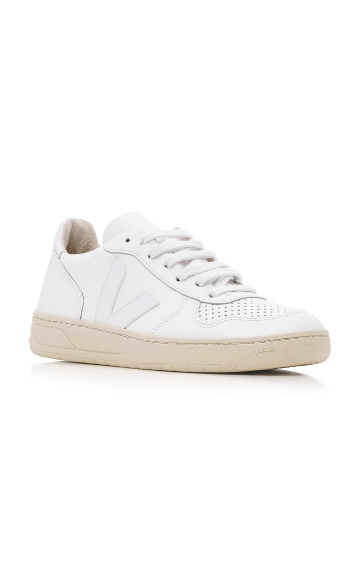 Veja V10 White Leather Sneakers