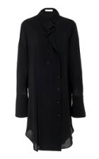 Oscar De La Renta Full Sleeve Button Front Blouse