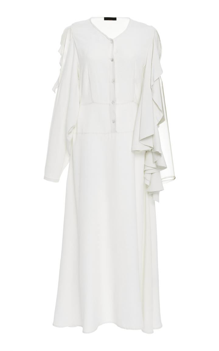 Maki Oh Contrast Ruffle Sleeve Dress