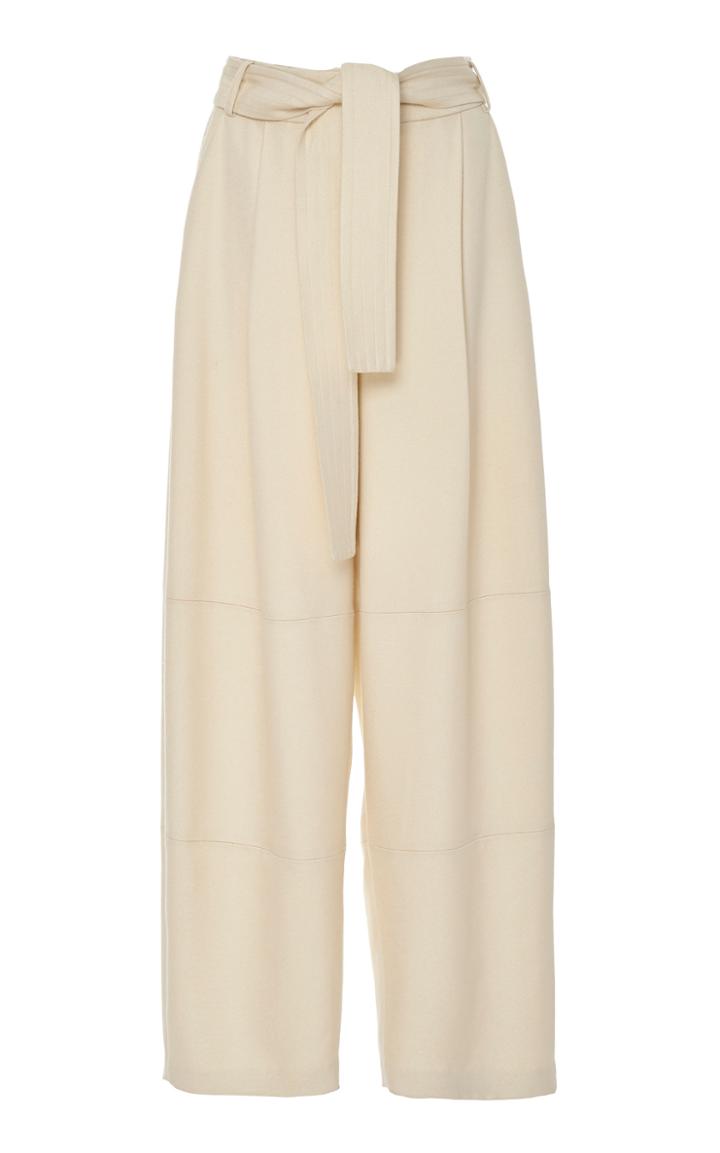 Lapointe Belted Twill Wide-leg Pants