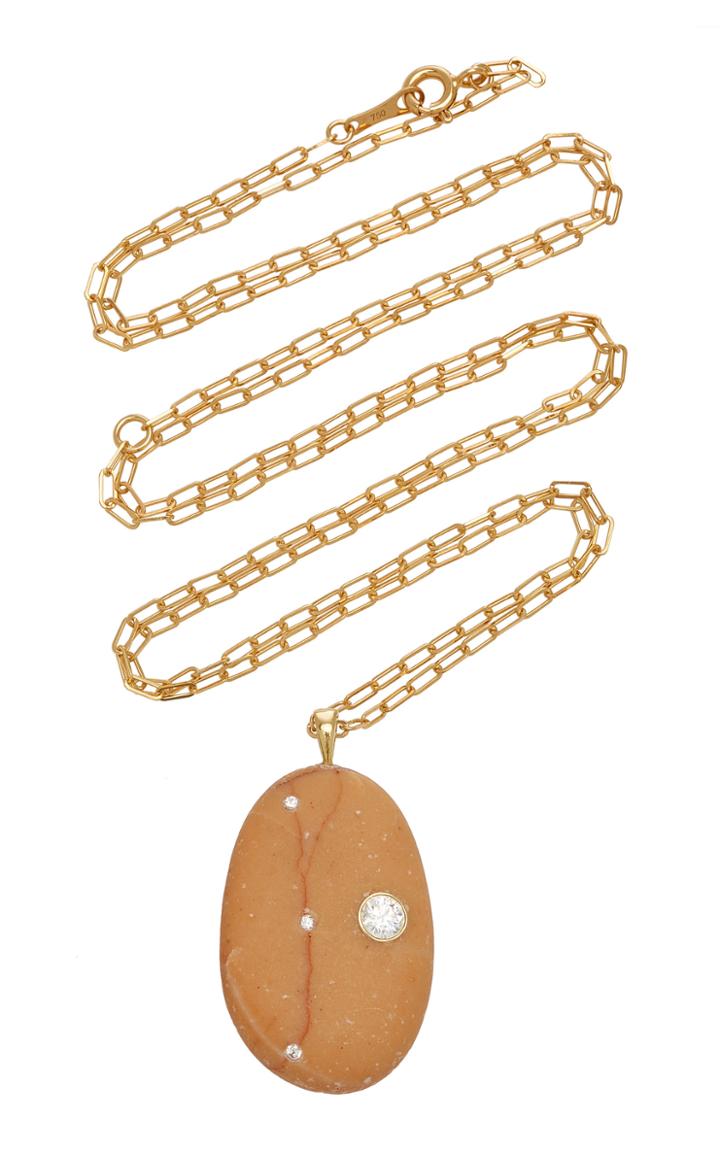 Cvc Stones Dear 18k Gold, Diamond And Stone Necklace