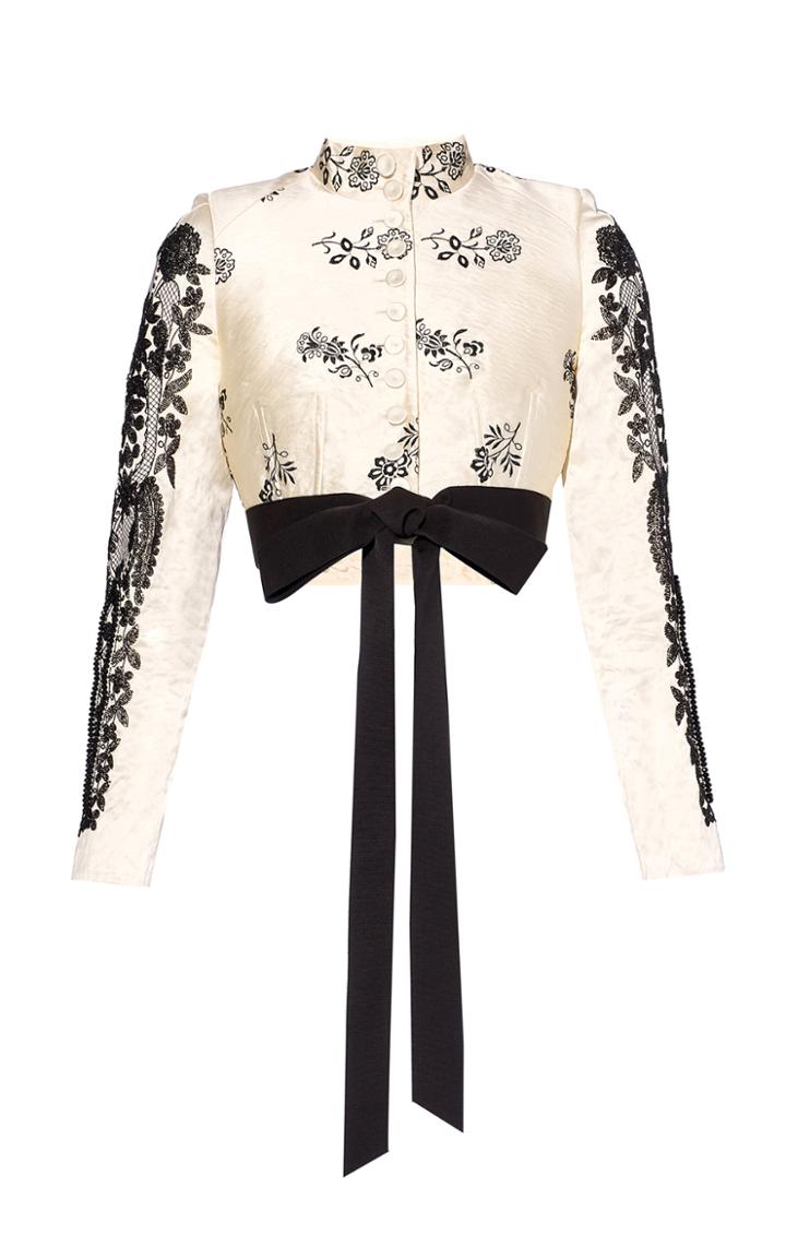 Moda Operandi Erdem Edgar Cropped Floral Jacket