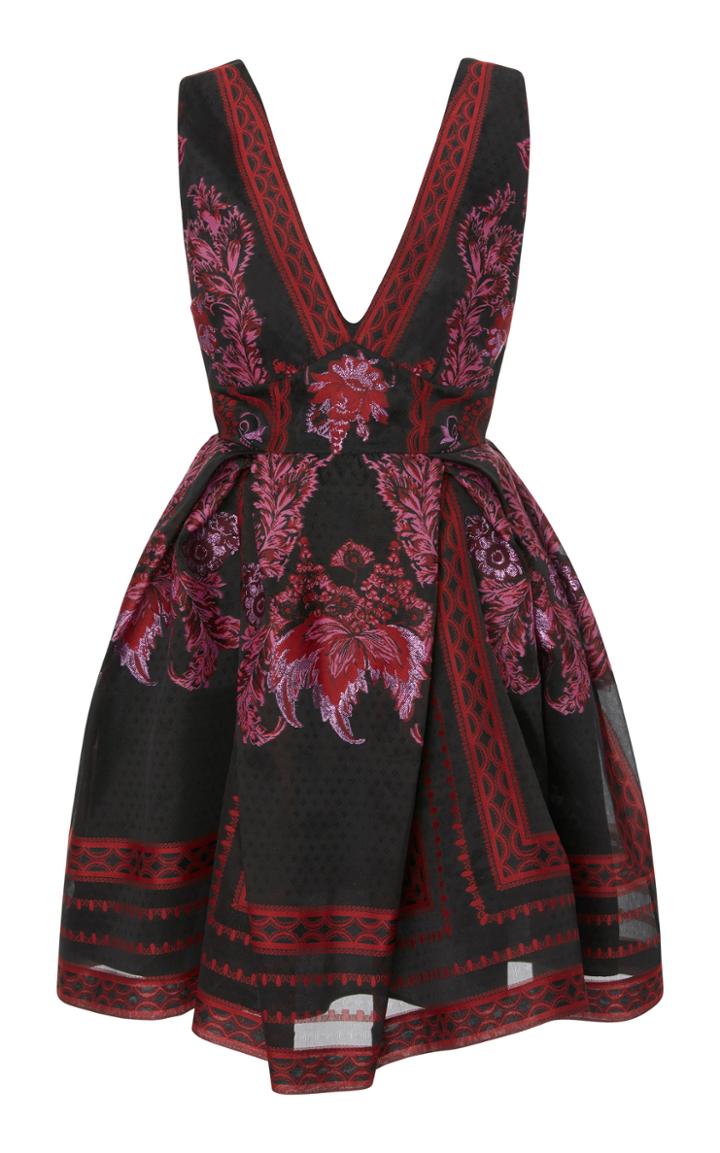 Zuhair Murad Printed Crepe Mini Dress