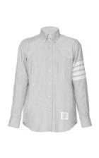Thom Browne Stripe-detailed Cotton-flannel Button-down Shirt Size: 1