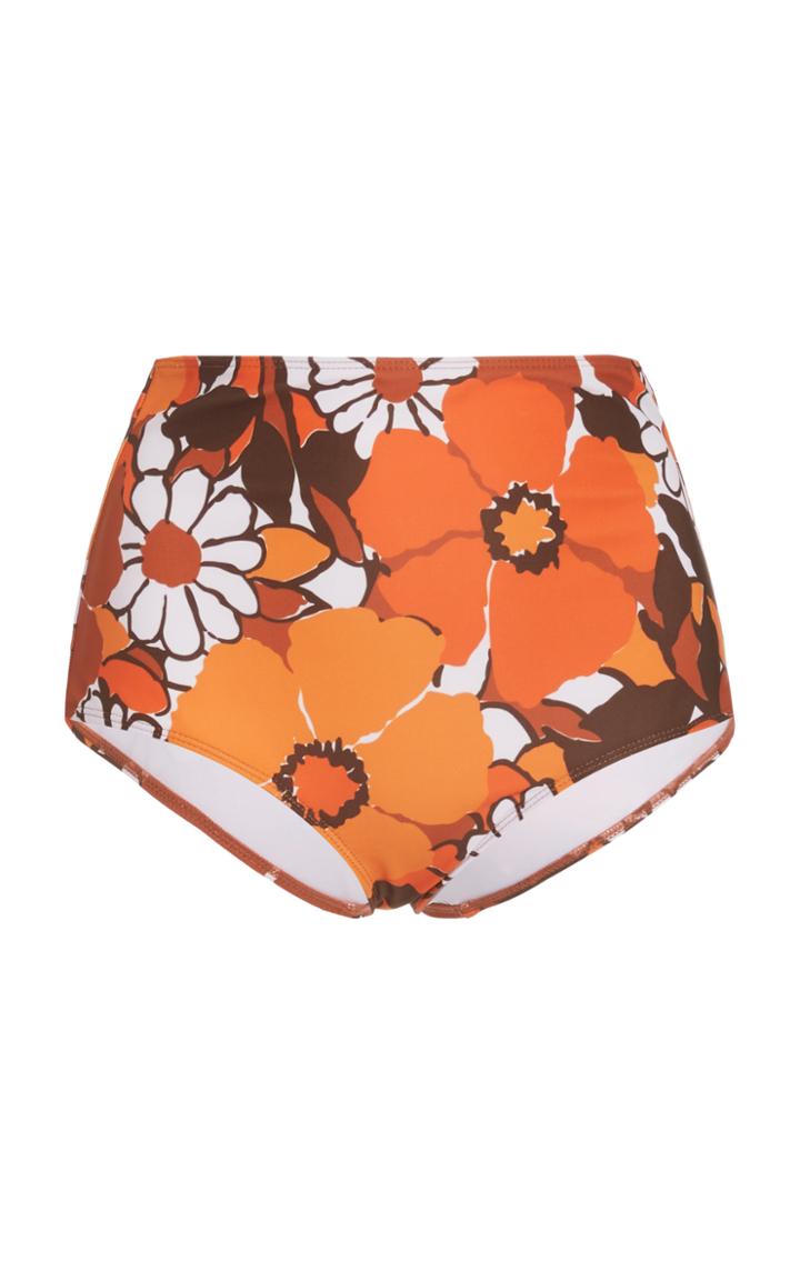 Faithfull The Brand Marina Printed High-rise Bikini Bottom