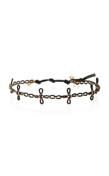 Camellia Westbury Lapis Leather Choker