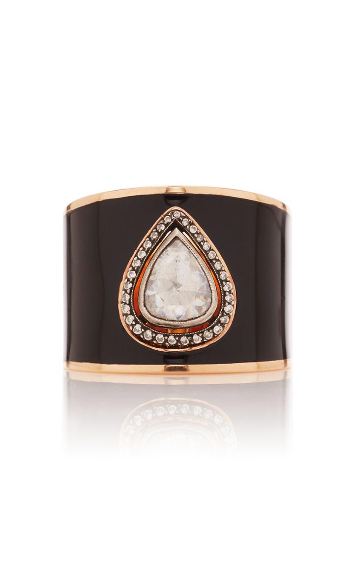 Gilan Hafsa 18k Rose Gold And Diamond Ring Size: 6.5