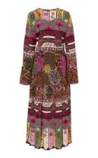 Valentino Printed Silk Midi Dress