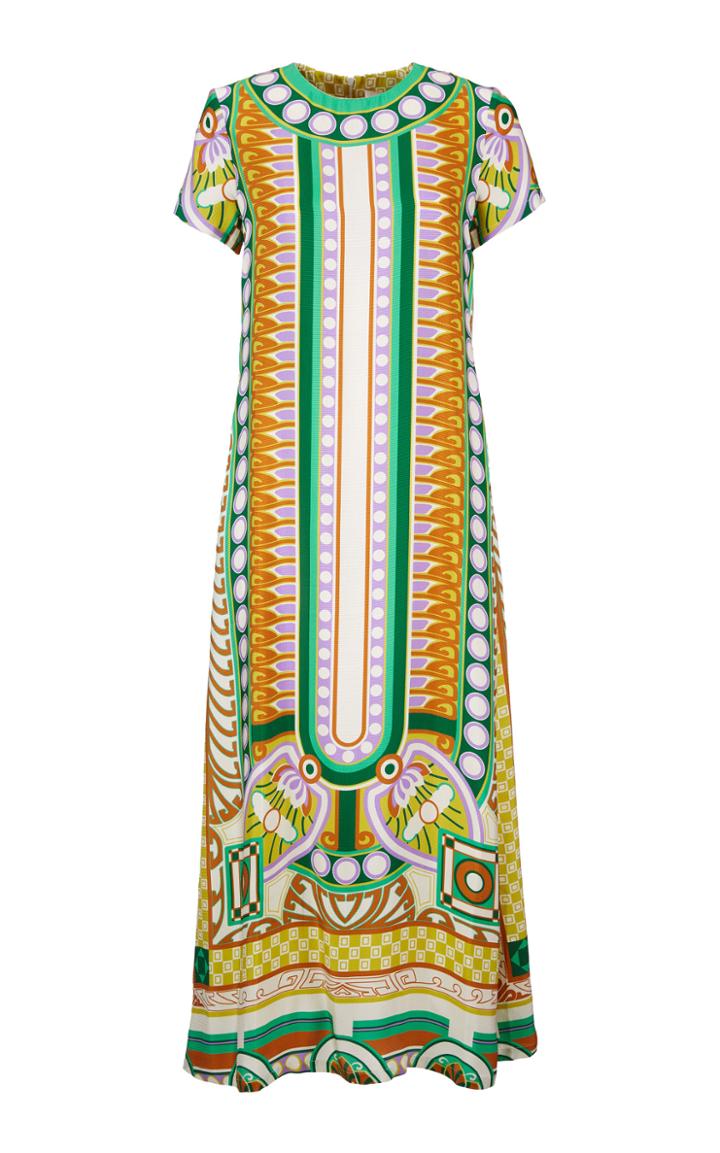 La Doublej Printed Sateen Swing Dress