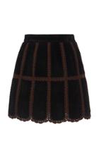 Miu Miu Patchwork Suede Mini Skirt