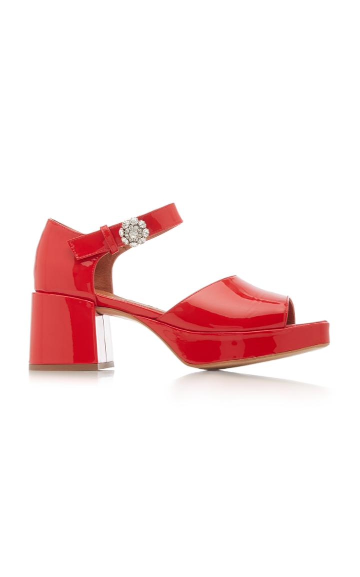 Moda Operandi Ganni Napalak Patent Leather Sandals