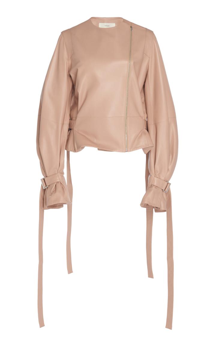 Cyclas Semi Shiny Leather Riders Jacket