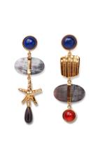 Lizzie Fortunato Kerala Gold-plated Brass And Multi-stone Drop Earring