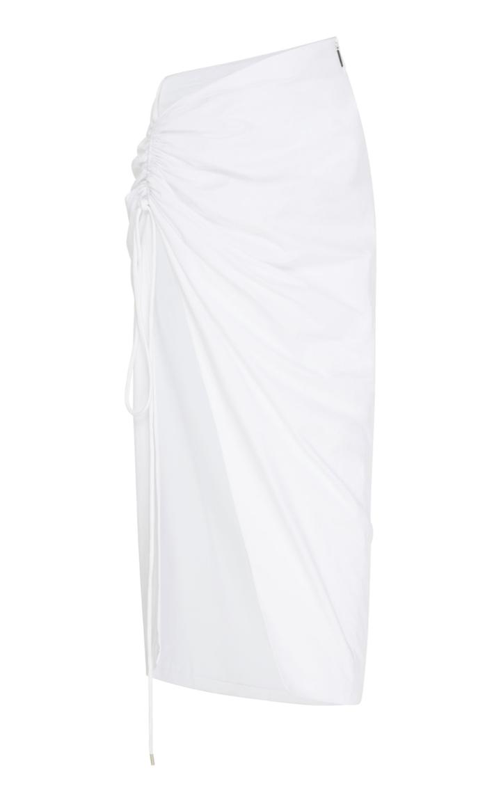 Moda Operandi Prabal Gurung Asymmetric Ruched Cotton-blend Skirt Size: 00