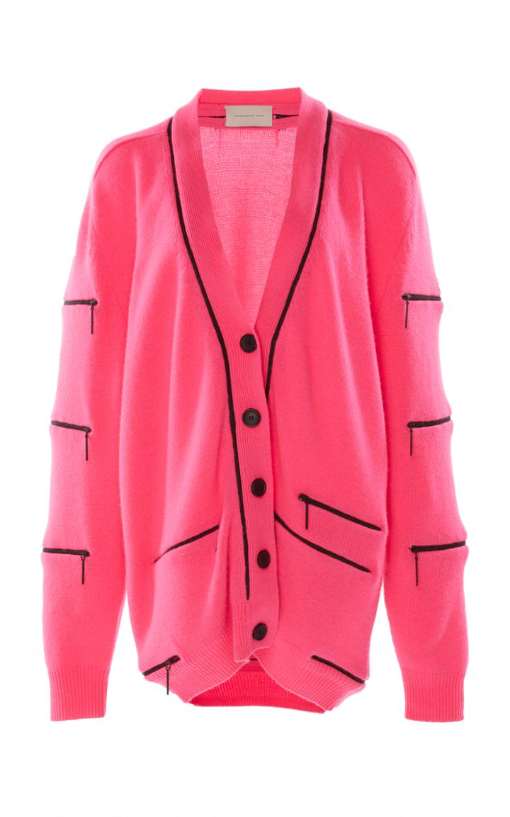 Christopher Kane Cashmere Zip Cutout Cardigan