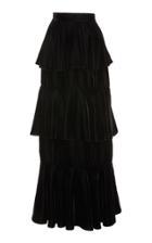 Rebecca De Ravenel Velvet Tiered Skirt