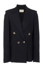 Khaite Isa Double-breasted Crepe Blazer