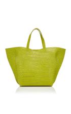 Imago-a Croc Embossed Leather Shell Tote