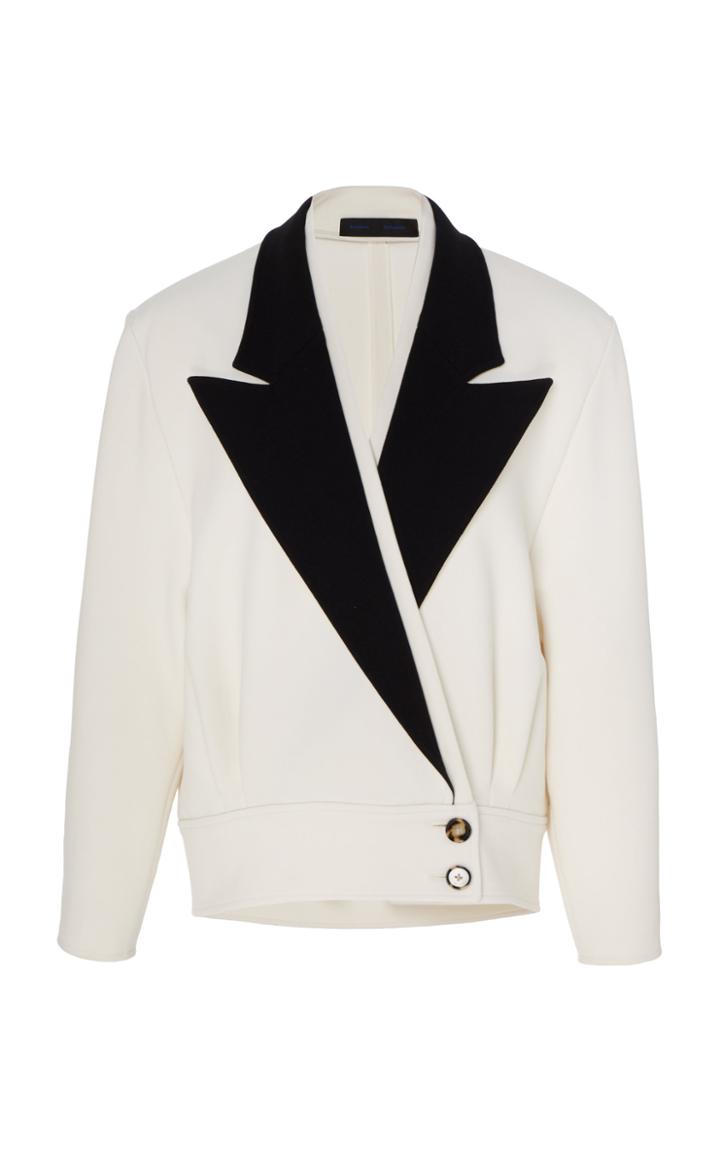 Proenza Schouler Contrast-lapel Cropped Blazer