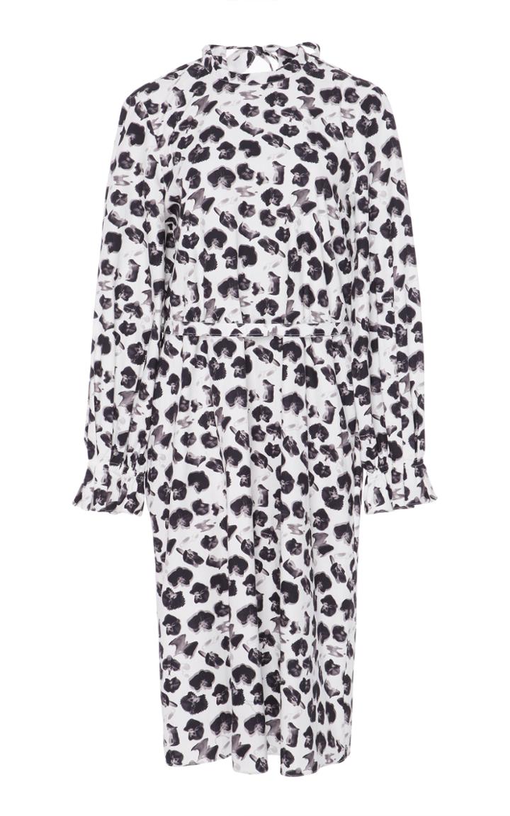 Jonathan Cohen Inverse Abstract Orchids Twisted Dress