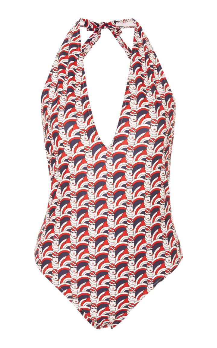 La Doublej Floral-print One-piece Swimsuit