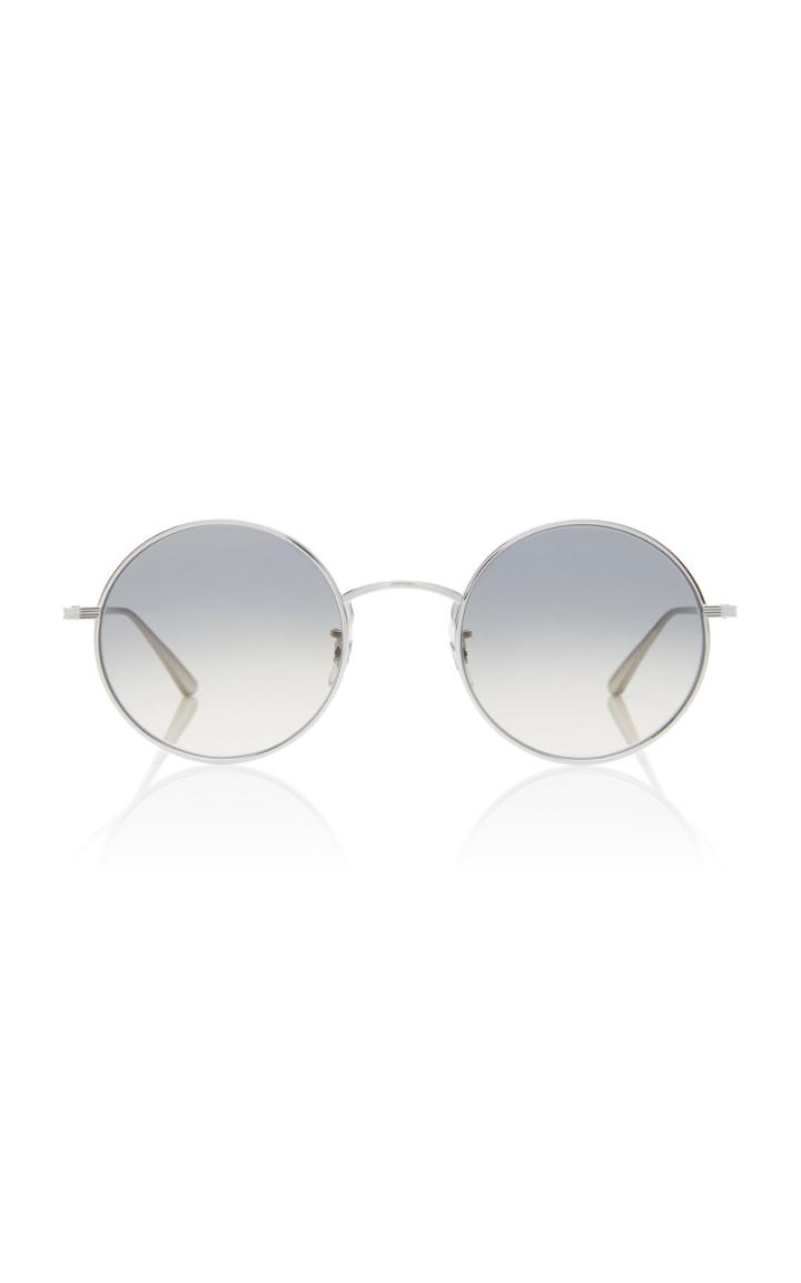 Oliver Peoples The Row After Midnight Round Metal Sunglasses