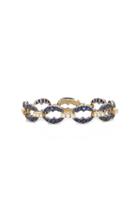 Sylva & Cie Sapphire, Sterling Silver, 18k Yellow Gold Bracelet