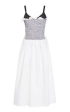 Moda Operandi Marina Moscone Smocked Cotton-blend Dress Size: 2