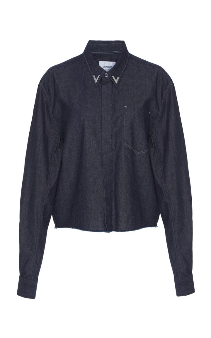 Dondup Cropped Button Down Top