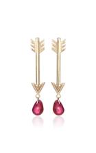 Rachel Quinn Artemis 14k Gold And Ruby Earrings