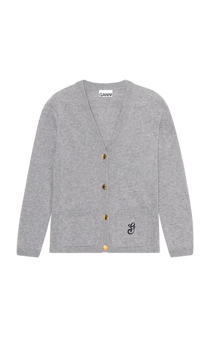 Moda Operandi Ganni Wool Mix Knit Cardigan