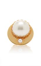 Moda Operandi Rodarte Gold Circle Ring With Pearl Details