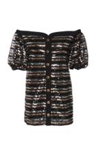 Philosophy Di Lorenzo Serafini Sequin-embellished Crepe Off-the-shoulder Mini Dress