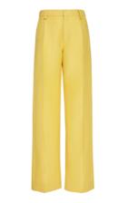 Lanvin Silk-blend Wide-leg Trousers Size: 34