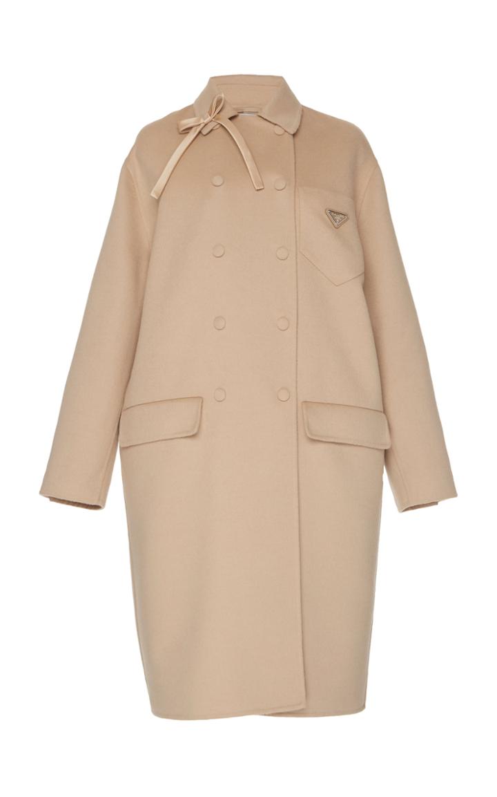 Prada Double-breasted Cashgora Coat