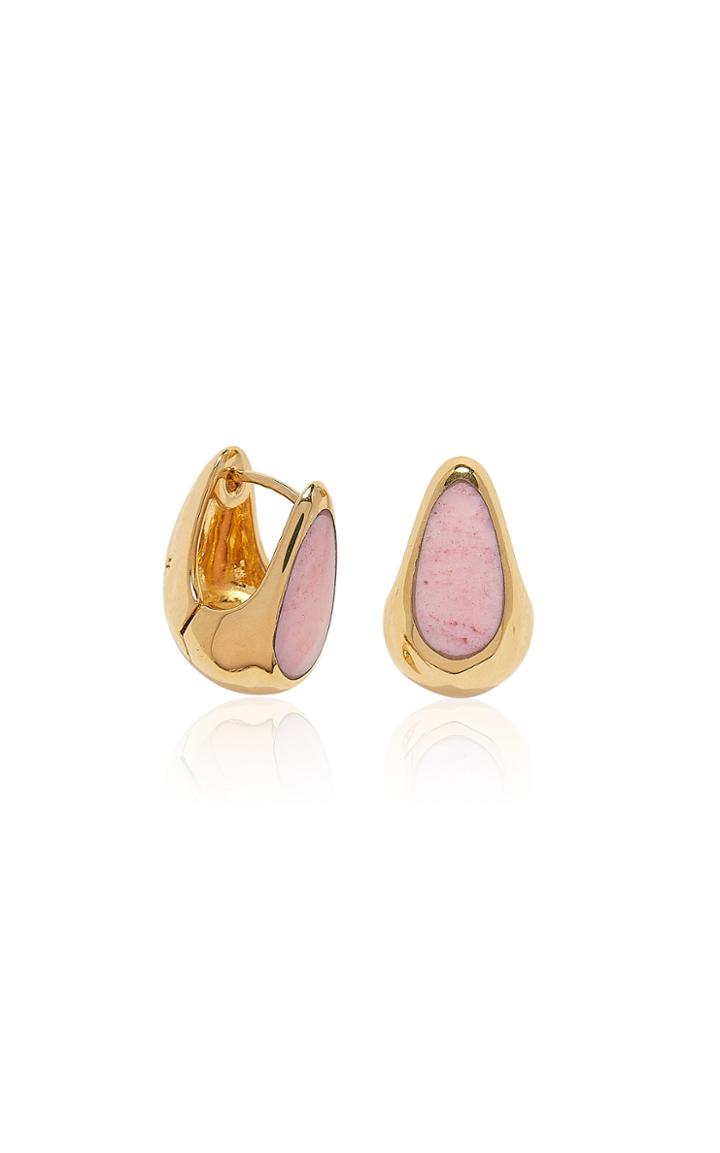 Moda Operandi Pamela Love Inlay Hammered 14k Gold-plated Hoops