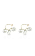 Charms Company Pearls Of Joy Small 14k Yellow-gold Hoop Earrings