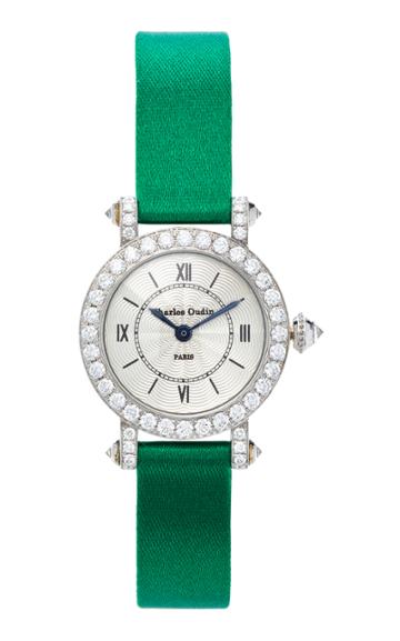 Charles Oudin 18k White Gold Diamond Small Pansy Retro Watch