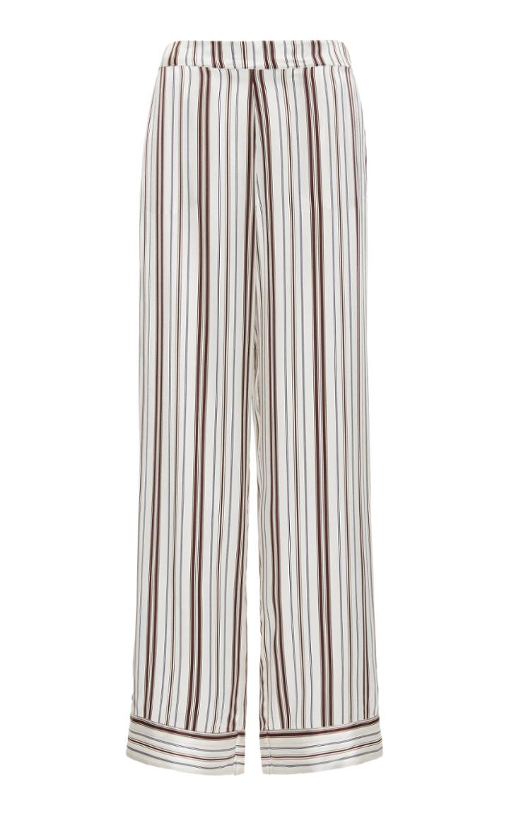 Asceno Striped Silk Straight-leg Pants