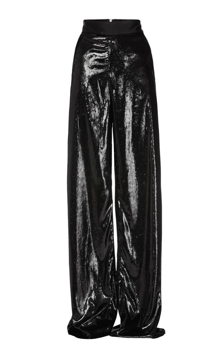 Maticevski Culture Velvet Slick Wide Leg Pant