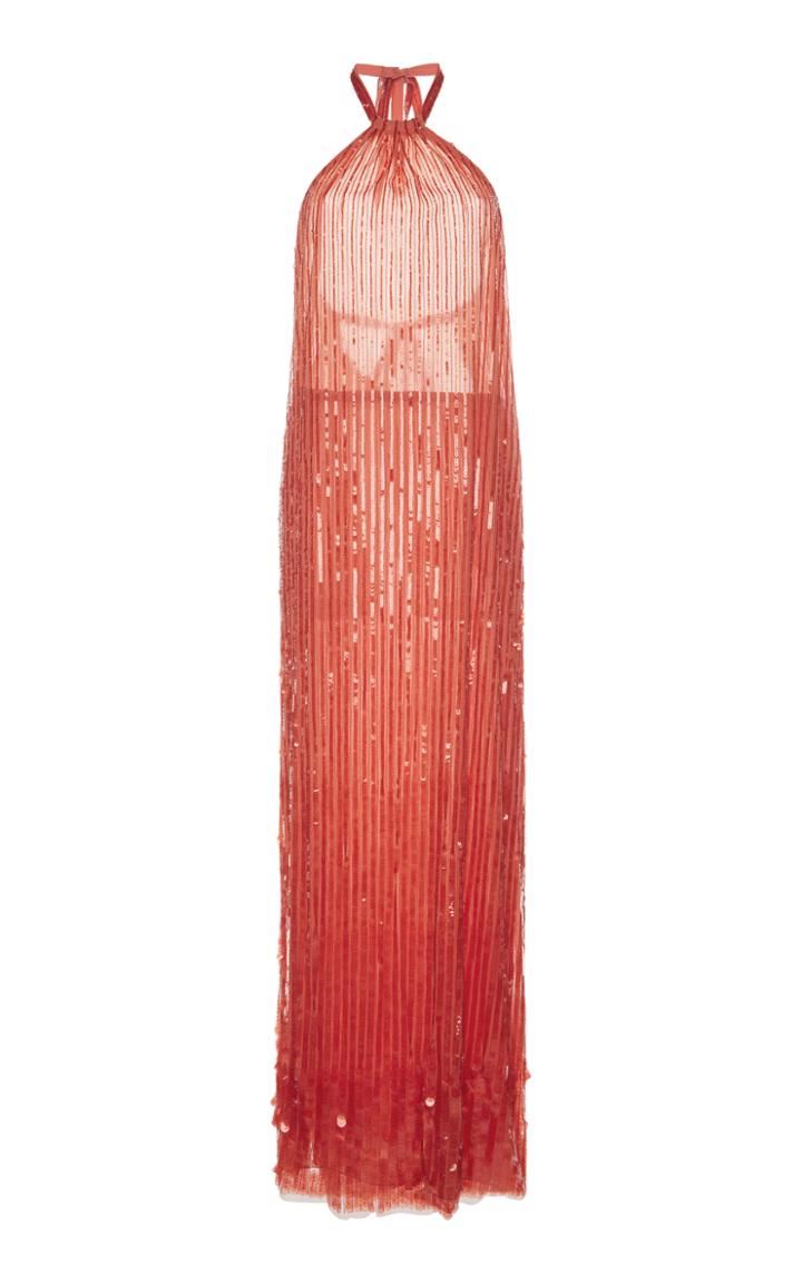 Alberta Ferretti Sequin Column Gown
