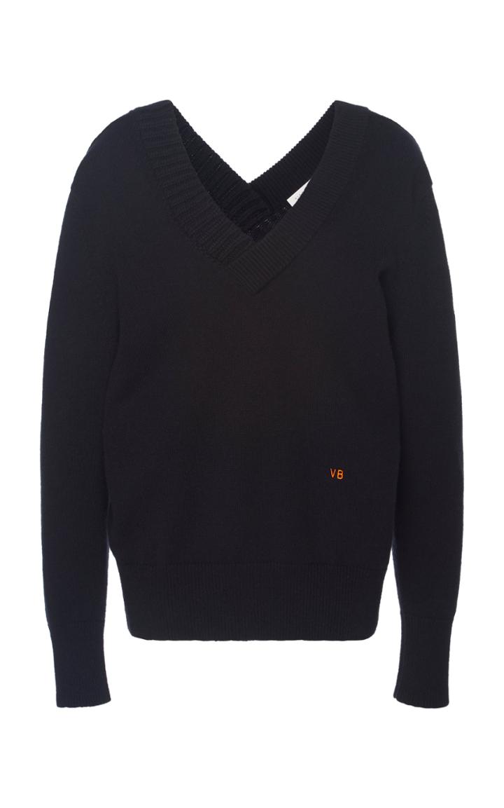 Victoria Beckham Cashmere-blend V-neck Sweater