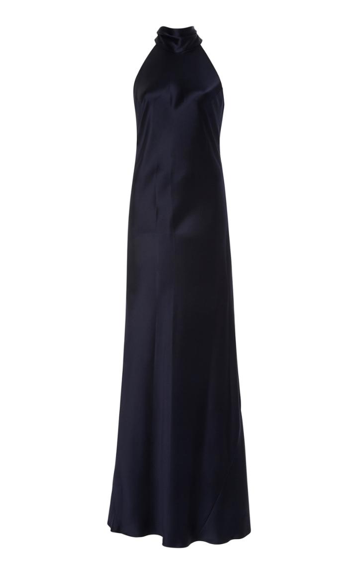 Galvan Sienna Silk Halter Dress
