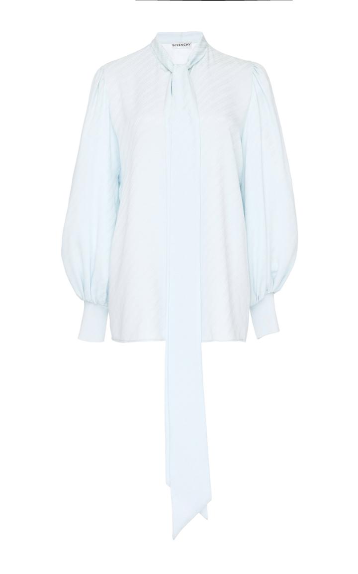 Givenchy Striped Tie-detailed Silk Blouse