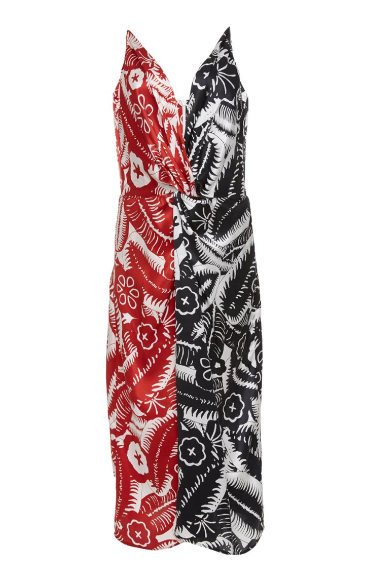 Delfi Collective Frankie Printed Midi Knot Dress