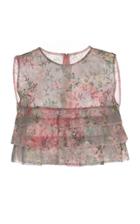 Georges Hobeika Floral Cropped Top