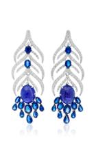 Sutra Tanzanite Feather Earrings