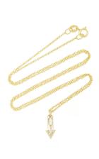 Moda Operandi Lizzie Mandler Arrow Charm Necklace With White Diamonds